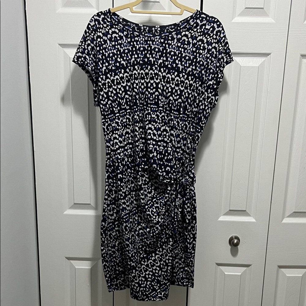 Nicole Miller Navy and White Mini Dress